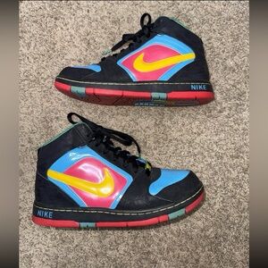 Nike High-Top Sneakers - Black, Blue, Pink, Yellow